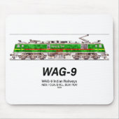 WAG-9機関車インディアン鉄道貨物列車 マウスパッド (正面)