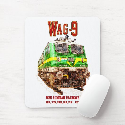 WAG-9機関車インディアン鉄道貨物列車 マウスパッド (マウス)