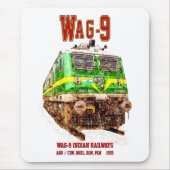 WAG-9機関車インディアン鉄道貨物列車 マウスパッド (正面)