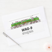 WAG-9機関車インディアン鉄道貨物列車 長方形シール (封筒)