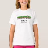 WAG-9機関車インディアン鉄道貨物列車 Tシャツ (正面)