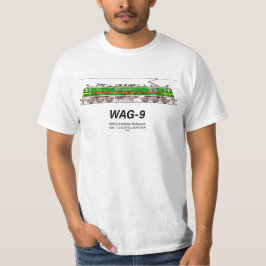 WAG-9機関車インディアン鉄道貨物列車 Tシャツ