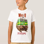WAG-9機関車インディアン鉄道貨物列車 Tシャツ (正面)