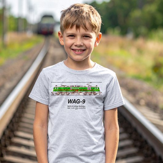 WAG-9機関車インディアン鉄道貨物列車 Tシャツ