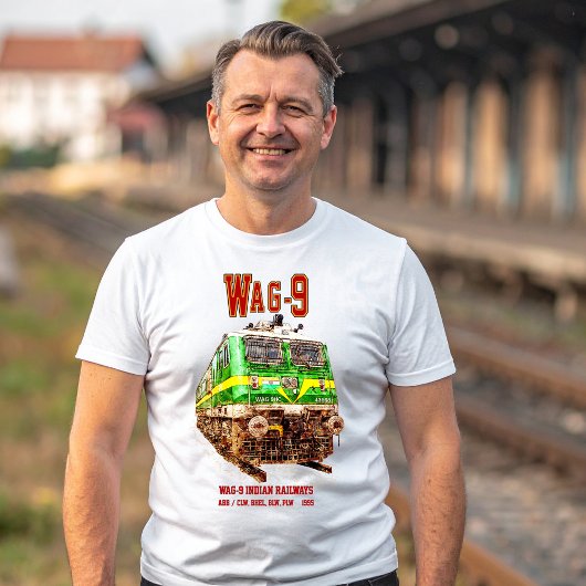 WAG-9機関車インディアン鉄道貨物列車 Tシャツ