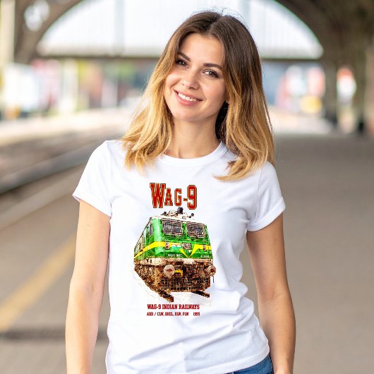 WAG-9機関車インディアン鉄道貨物列車 Tシャツ