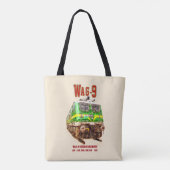WAG-9機関車。インド鉄道貨物列車 トートバッグ (裏面)