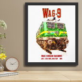 WAG-9機関車。インド鉄道貨物列車 ポスター