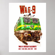 WAG-9機関車。インド鉄道貨物列車