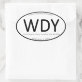 WAGADILLYオーバルロケーションバンパーステッカーデカール 楕円形シール (バッグ)