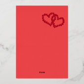 WAGGY TAIL & LICKS Gold Foil Valentine's Day 箔シーズンカード (裏面)