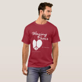 Waging PeaceのハートダークTシャツ Tシャツ (正面フル)