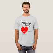 Waging PeaceハートTシャツ Tシャツ (正面フル)
