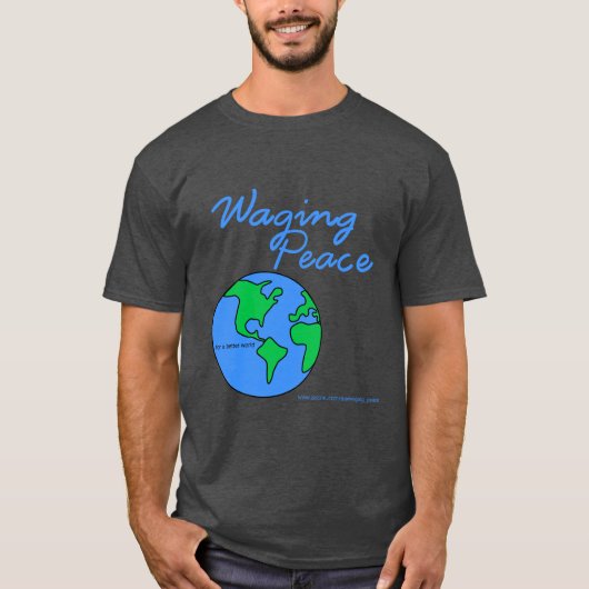 Waging Peace Earthの黒いTシャツ Tシャツ (正面)