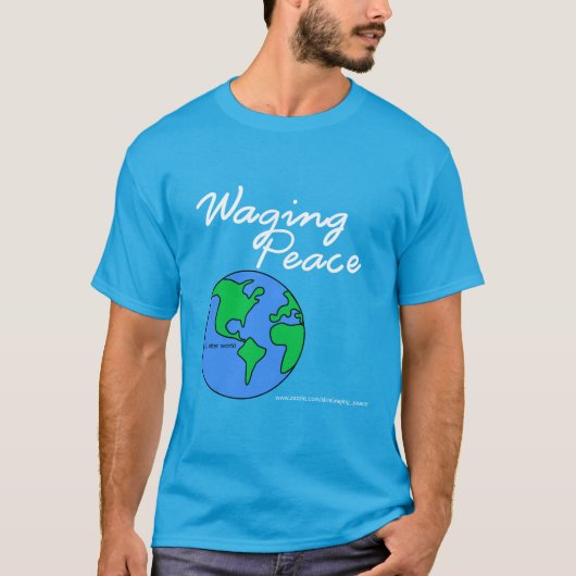 Waging Peace Earthの黒いTシャツ Tシャツ (正面)