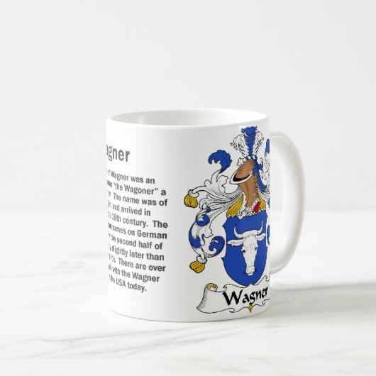 Wagnerの家紋のマグ コーヒーマグカップ (正面右)