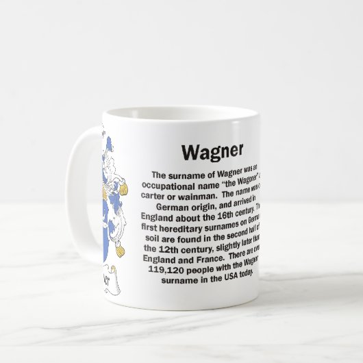 Wagnerの家紋のマグ コーヒーマグカップ (正面左)