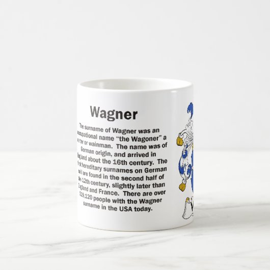 Wagnerの家紋のマグ コーヒーマグカップ (中央)
