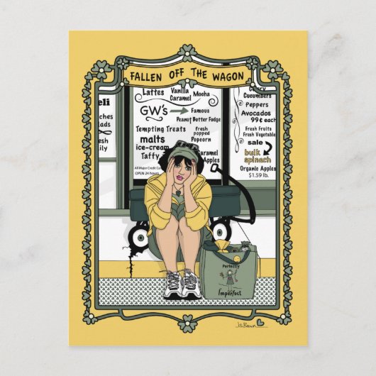 Wagon_落ちたC_ポストカードから外す ポストカード (正面)