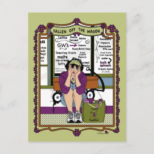 Wagon_A落ちた_はがき外れ ポストカード (正面)