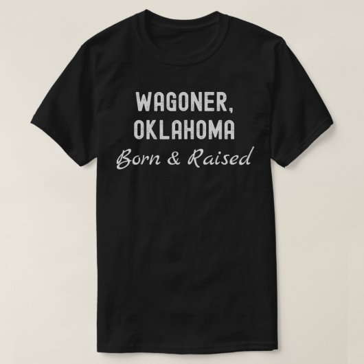 Wagonerオクラホマ生まれ州&レイジング Tシャツ (デザイン正面)
