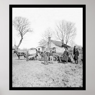 Wagons and Camera of Sam A. Cooley 1862 ポスター