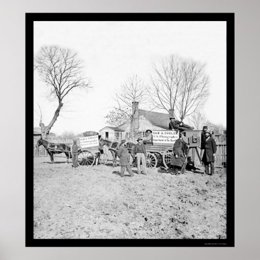 Wagons and Camera of Sam A. Cooley 1862 ポスター (正面)