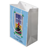 WagsToWishes®_DogボーンStars_snowflakeパターン ミディアムペーパーバッグ (裏面アングル)