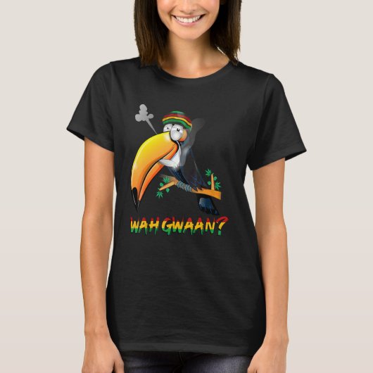 Wah Gwaan Patois Jamaica Toutcanジャマイカスラング Tシャツ (正面)