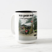 WAh Gwan月曜日か。 Nuhのbettaのnuhのdehジョンの店! -マグ ツートーンマグカップ (正面左)