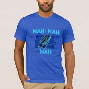 Wah! Wah! Wah! 青いギターのペダル Tシャツ