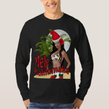 WahineのピンナップのMele KalikimakaのクリスマスのTシャツ04