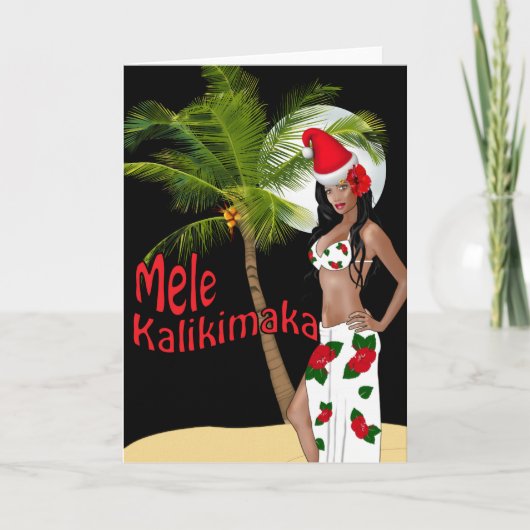 WahineのピンナップのMele Kalikimakaのクリスマスカード00 シーズンカード (正面)