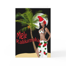 WahineのピンナップのMele Kalikimakaのクリスマスカード00