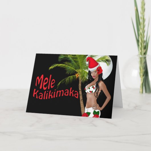 WahineのピンナップのMele Kalikimakaのクリスマスカード03 シーズンカード (正面)