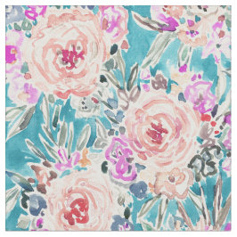 WAHINEの方法熱帯水の花柄 ファブリック