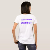WAHINE -チームAWWWRITE - MANO -白いTシャツ Tシャツ (裏面フル)