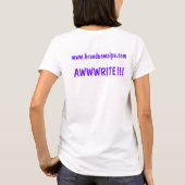 WAHINE -チームAWWWRITE - MANO -白いTシャツ Tシャツ (裏面)