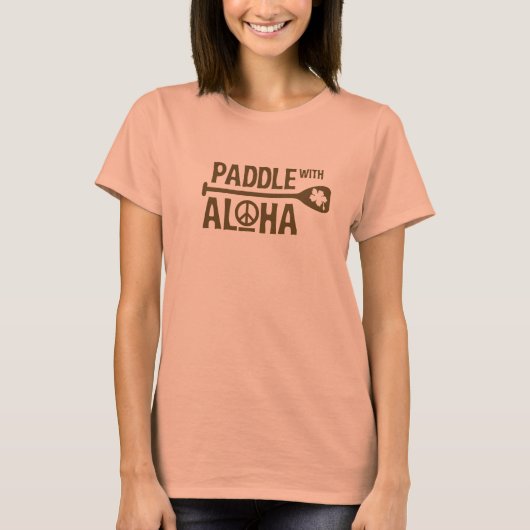 Wahine Paddle with Aloha Burnout Tee Tシャツ (正面)