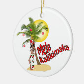 Wahine Pin Mele Kalikimakaのクリスマスのオーナメント2 セラミックオーナメント (左)