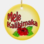 Wahine Pin Mele Kalikimakaのクリスマスのオーナメント2 セラミックオーナメント (裏面)