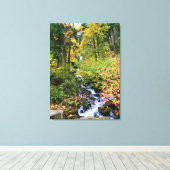 Wahkeena滝、コロンビア川峡谷、オレゴン キャンバスプリント (インサイチュ (ウッドフロア))