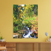 Wahkeena滝、コロンビア川峡谷、オレゴン キャンバスプリント (インサイチュ (リビング))