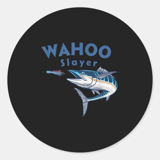 Wahoo Slayer Salt Water Fishing Wahoo  ラウンドシール (正面)