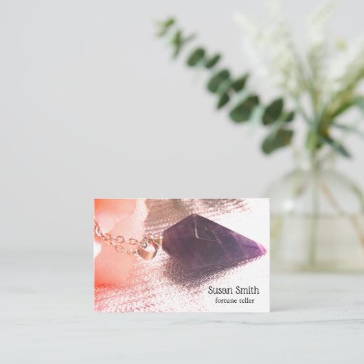Wahrsager Tarot Kartenleger Pendel Zukunft lila 名刺 (スタンド正面)