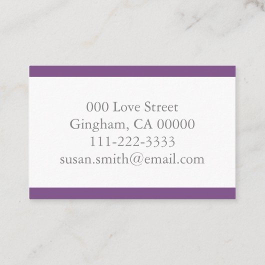 Wahrsager Tarot Kartenleger Pendel Zukunft lila 名刺 (裏面)