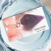 Wahrsager Tarot Kartenleger Pendel Zukunft lila 名刺