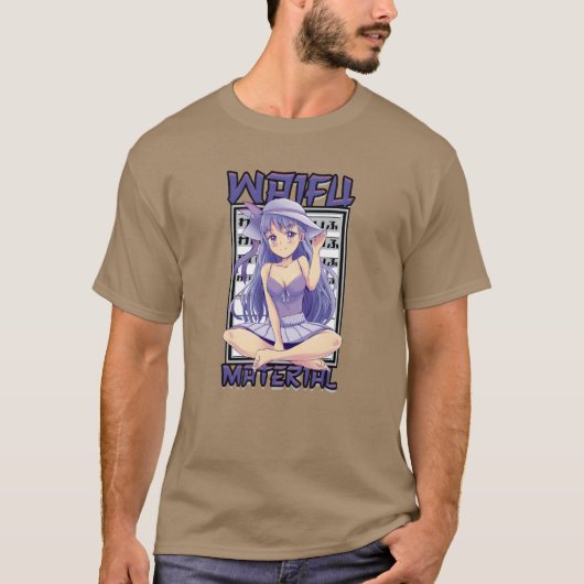 Waifu素材 アニメ tシャツ (正面)