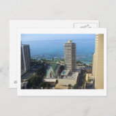 Waikikiのスカイラインの郵便はがき ポストカード (正面/裏面)