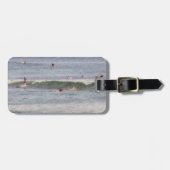 Waikiki荷物のラベルのハワイのサーファー ラゲッジタグ (正面横)